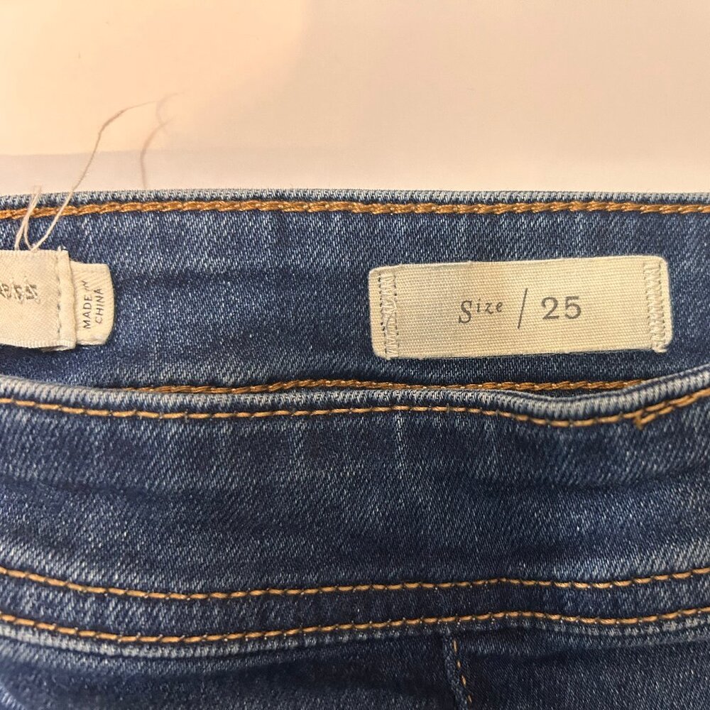 Pilcro and the Letterpress Anthropologie Flare Jeans - Sz 25 High-Rise Side-zip - Picture 8 of 11